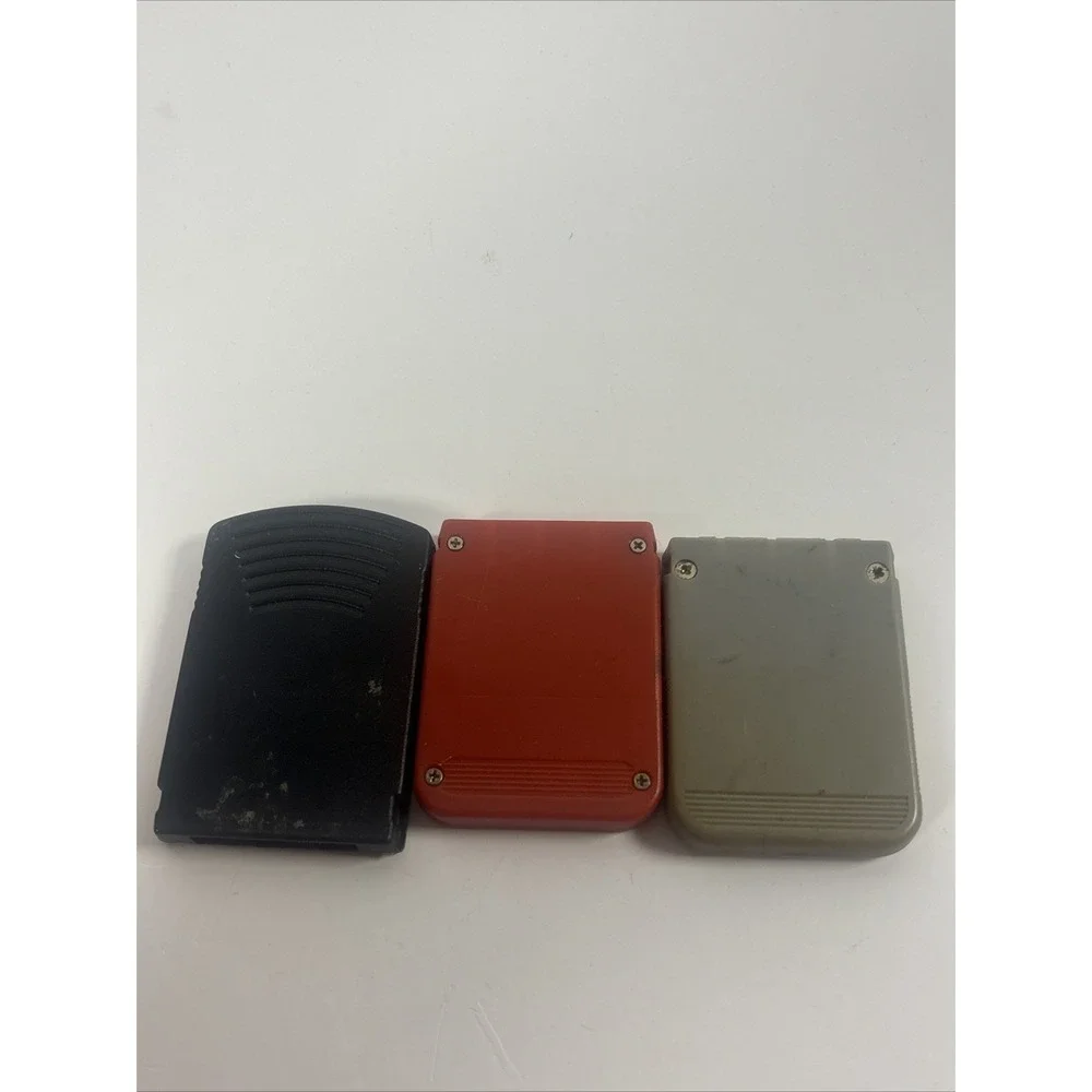 Lot of 3 PS1 Memory Cards Sony PlayStation 1 Compatible Aftermarket 1MB